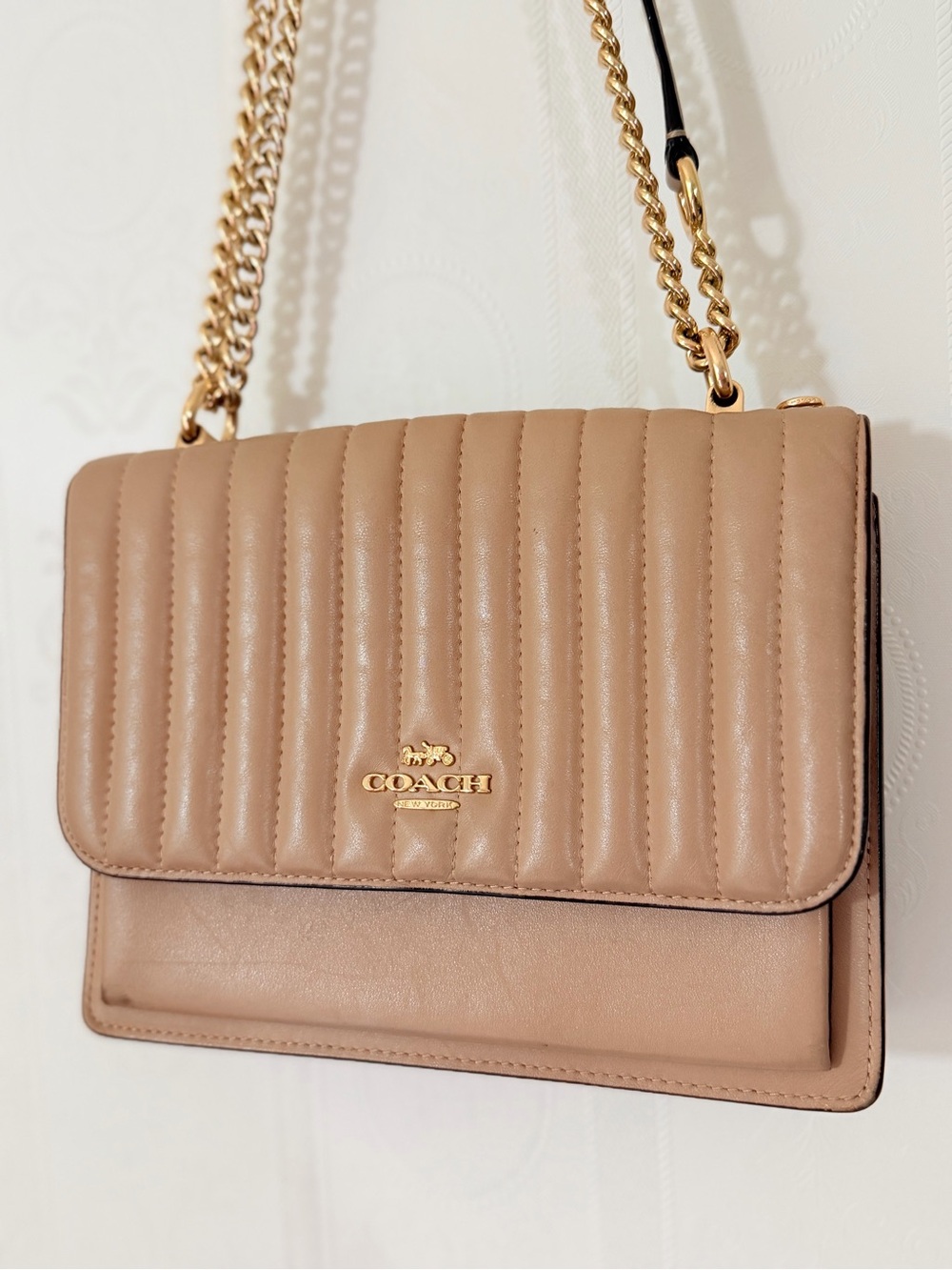 Coach Klare Quilted Leather Bag in Taupe
